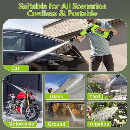 Lightweight 1450PSI Electric Power Cleaner Portable Power Washer Cordless Car Pressure Washer with Battery