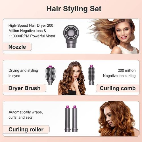 5-in-1 Hot Air Brush: Dry, Straighten & Curl All In One! 💇♀️