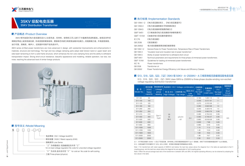 10KV 20KV 35KV Three-Phase Oil Immersed Power Transformer