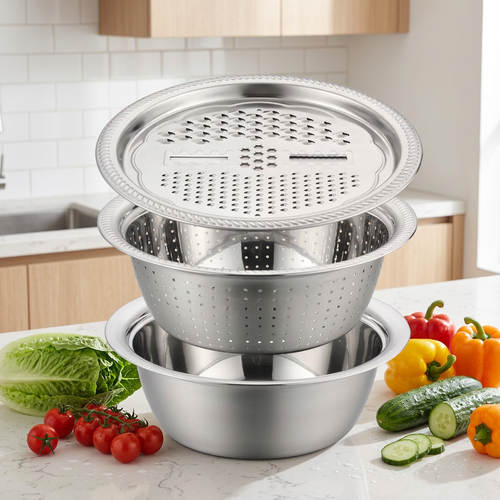 30cm Multifunctional Potato Shredder Manual Stainless Steel Vegetable Slicer Bowl Vegetable and Radish Grater Grating Tool