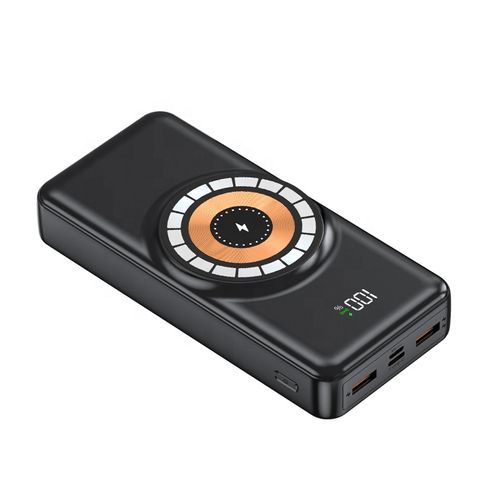 Super Fast Charging Powerful Magnetic Power Bank 20000mAh Battery Pack PD 20W Built in Cable Travel Wireless Charging Power Bank