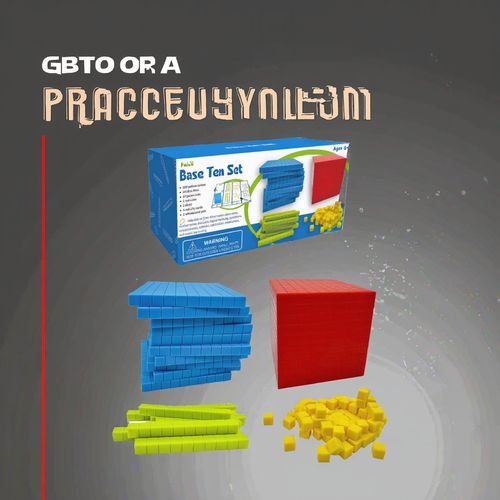 Paico Kids High Quality Eco-Friendly Plastic Base Ten Blocks Educational Teaching Tools for Math Toys Green Material
