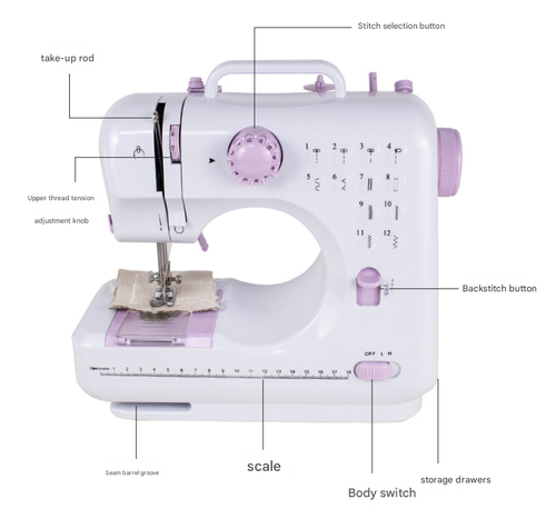 Automatic Locking Multi-functional Sewing Tool Electric Household Small Sewing Machine Small Overlock Sewing Machine