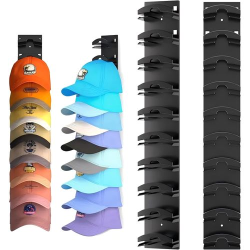 2nd Generation Baseball Cap Multi-layer Wall Mounted Multifunction Clothing Organizer for Living Room and Wardrobe