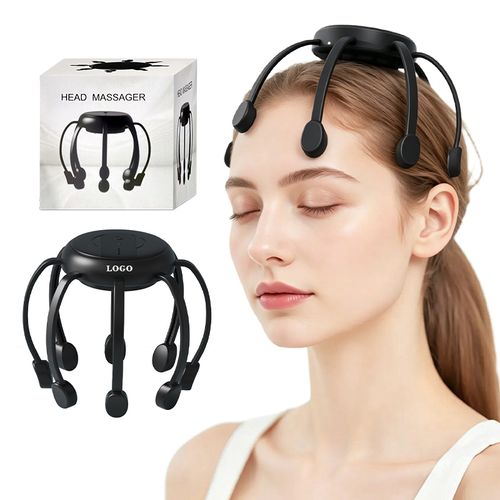 Octopus Head Massager with Wireless Working Structure, Has Lasting Battery Performance, Achieves Full Head Coverage