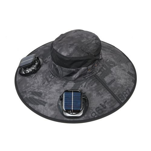 New Style Popular Cooling UV Protection Summer Outdoor Work Sun Protection Hat Solar Fan Hat With Two Solar Fans