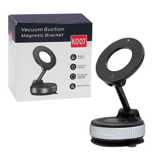 K007 Household Universal Folding Zinc Alloy Bracket Suction Cup Vacuum Magnet Car Phone Bracket Stand Holder