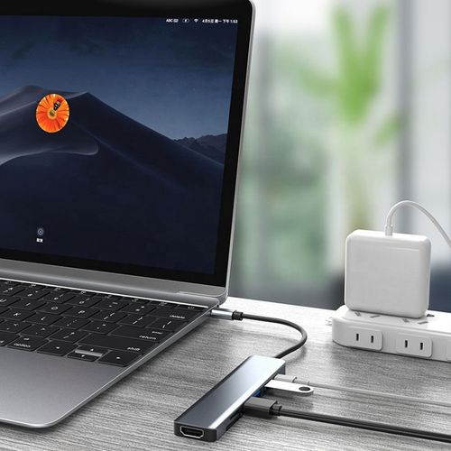 PowerTrans USB-C Hub 7-in-1 Multi-Functional Adapter Docking Station