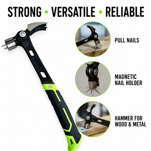 3-in-1 adjustable claw hammer