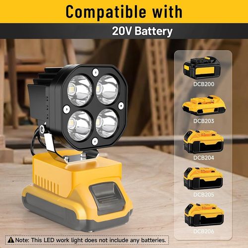 💡 40W Cordless LED Work Light – Brighten Any Job Site Instantly!