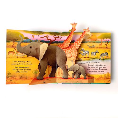 Eco- Friendly Pop up Book Printing Full Color Hardcover Board Book Safe Custom 3D Animal Book for Kids