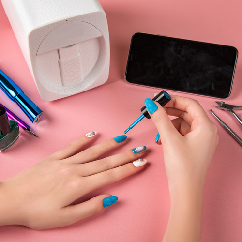 3D Mini Nail Printer Machine With Cartridge Home and Salon Mobile Nail Art Machine