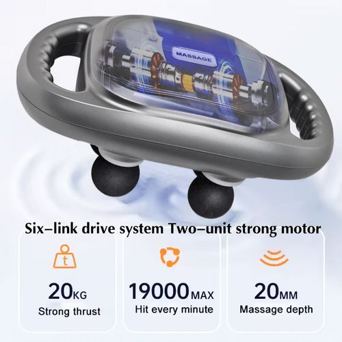 6 Heads Deep Tissue Massage Gun for Thighs Calves Arms Waist Back Buttocks Neck and Shoulders Relaxation Recover and Massage