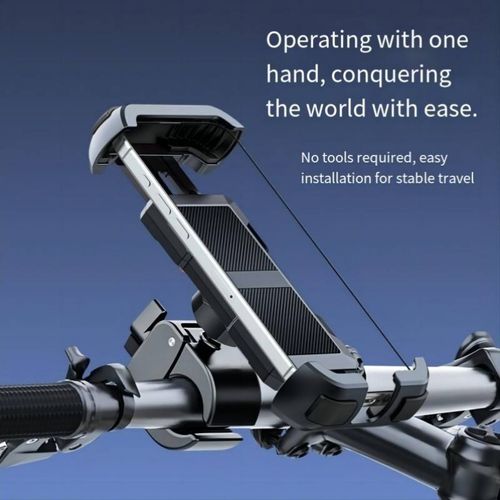 360 Degree Rotation Adjustable Waterproof Bicycle Motorcycle Phone Mount with Handlebar Fix Phone Holder Stand