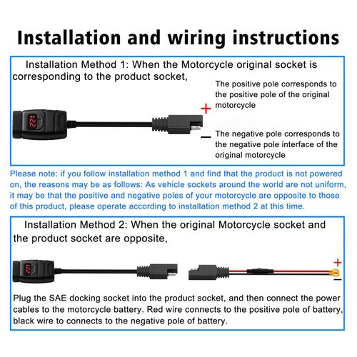 Motorcycle USB Fast Charging Dual Type-C PD Power Supply Adapter with OTP and IP67 Waterproof for Mobile Phones