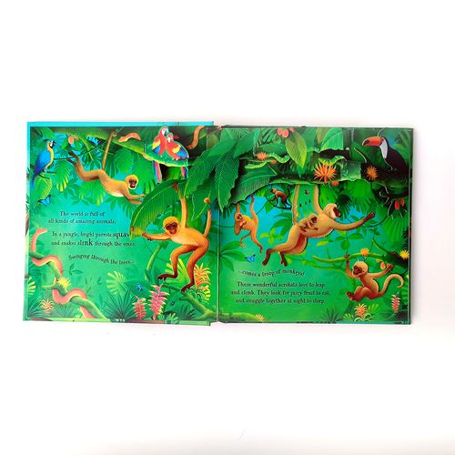 Eco- Friendly Pop up Book Printing Full Color Hardcover Board Book Safe Custom 3D Animal Book for Kids