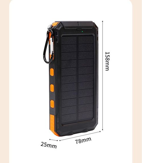Solar Power Bank | Large Capacity Portable Fast Charger for IOS & Android, USB-A and USB-C Compatible