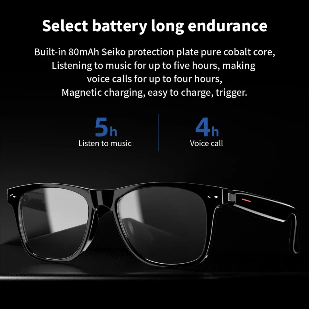 Smart Wireless 5.0 Sunglasses: Hands-Free Music & Calls with Anti-Blue Light Protection