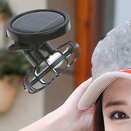Portable Solar-Powered Clip-on Cap Fan | Hands-Free Cooling for Hiking & Outdoor Activities