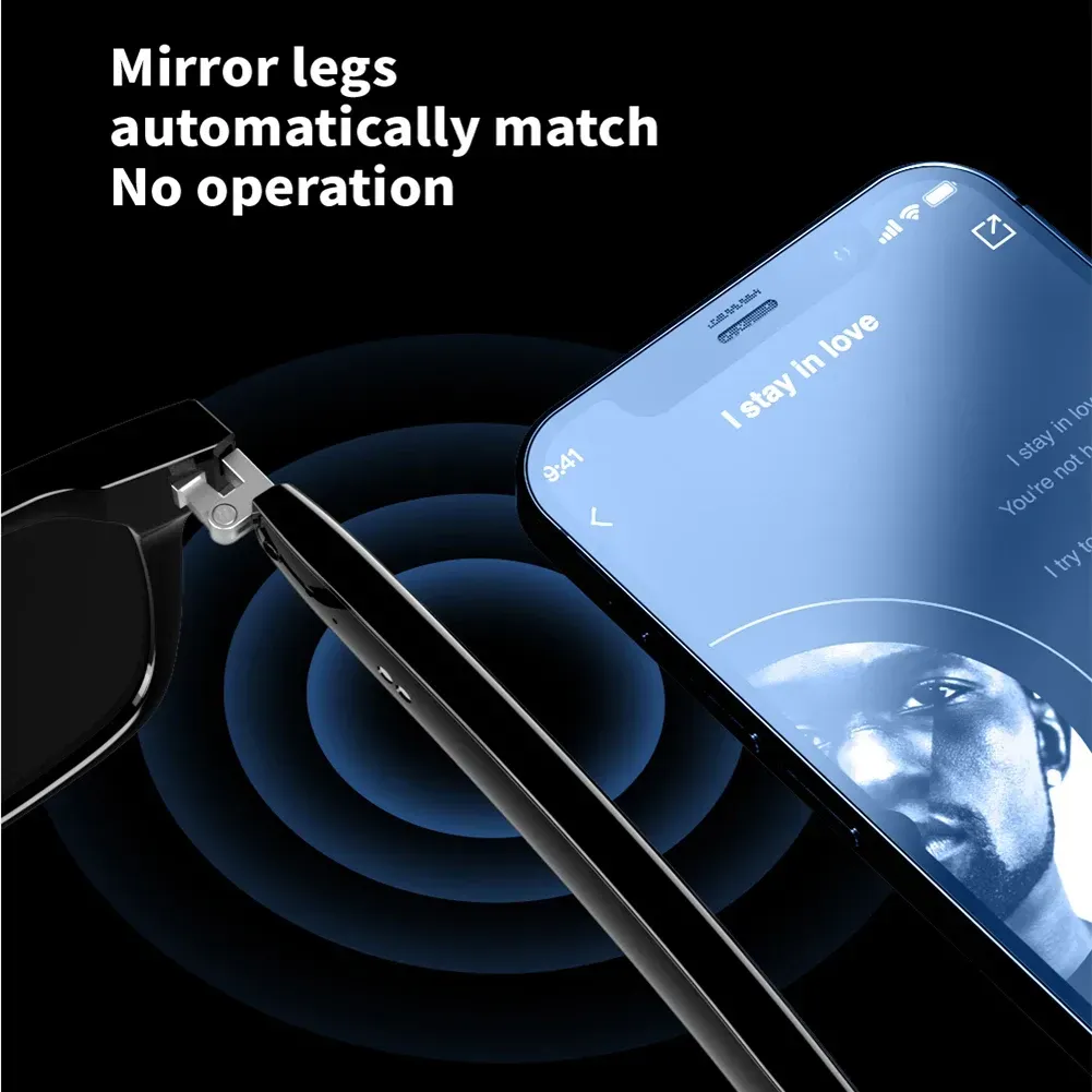 Smart Wireless 5.0 Sunglasses: Hands-Free Music & Calls with Anti-Blue Light Protection