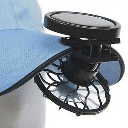 Portable Solar-Powered Clip-on Cap Fan | Hands-Free Cooling for Hiking & Outdoor Activities