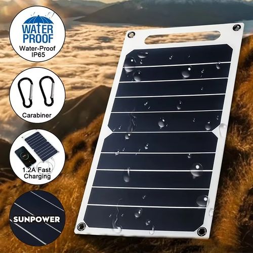 30W Portable Solar Panel | USB Waterproof Charger for Outdoor Hiking & Camping