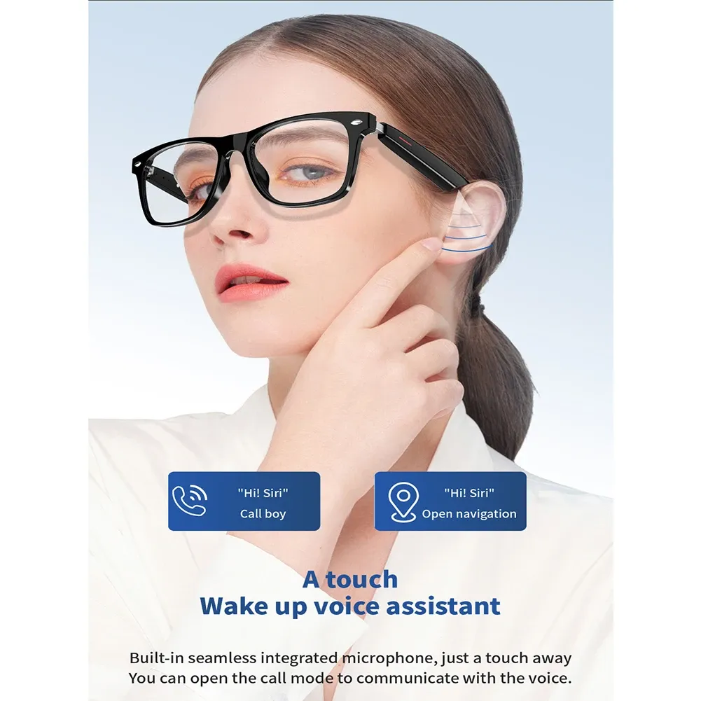 Smart Wireless 5.0 Sunglasses: Hands-Free Music & Calls with Anti-Blue Light Protection
