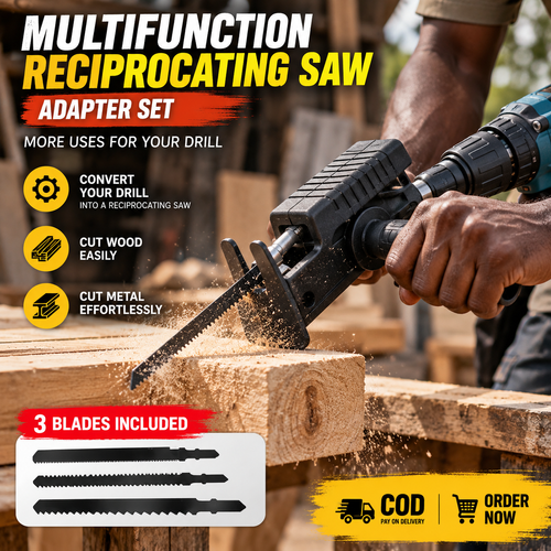 Multifunction Reciprocating Saw Adapter Set for Electric Drill