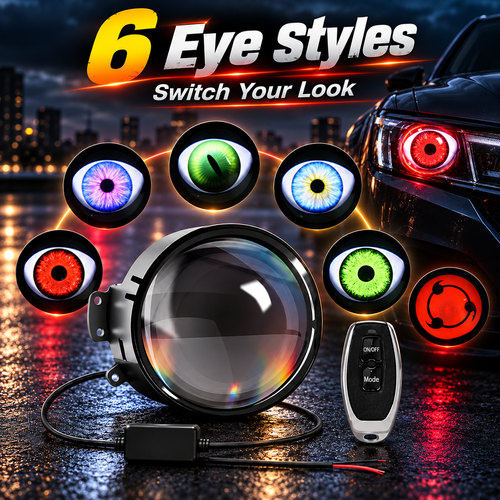 Car Evil Eye Headlights LED Dynamic Devil Eyes Light Kit