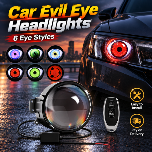 Car Evil Eye Headlights LED Dynamic Devil Eyes Light Kit