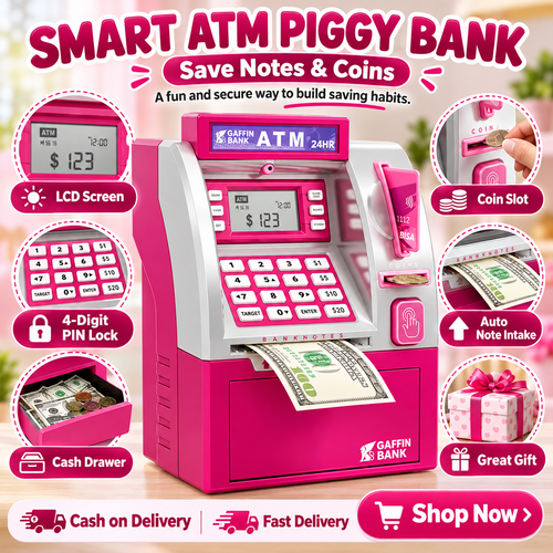 ATM Piggy Bank Savings Box Electronic Kids Money Box