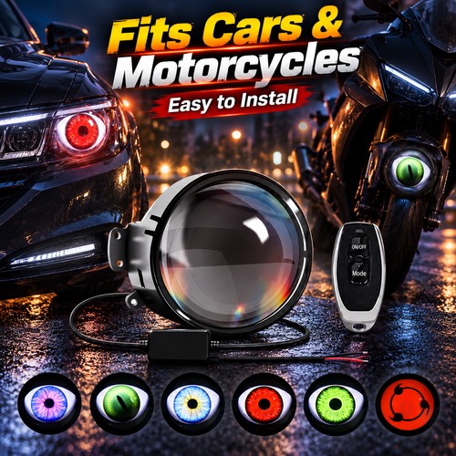 Car Evil Eye Headlights LED Dynamic Devil Eyes Light Kit