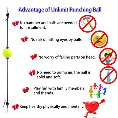 ⚡ Hanging Boxing Ball – Stop Stress & Boring Workouts, Train Reflexes & Punch Power at Home, Office or Gym Anytime