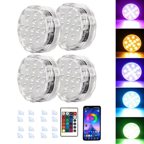 🔥Hot Seller🔥 COD！LED Diving Light, App-Controlled, Waterproof, Magnetic Pool Light, RGB Underwater Light, Aquarium Waterproof Light