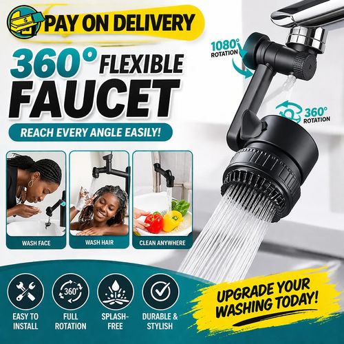 🔥Hot Seller🔥 COD！Antique Basin Faucet Bathroom Rotation Mixer Hair Washing Tap Hot and Cold Sink(Black Tall)