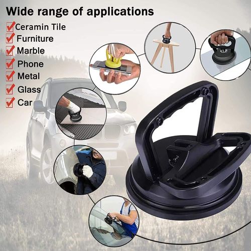 ⚡ Car Glass Suction Cup Tool – Stop Struggling to Lift & Fit Windshields Alone, Handle Glass, Tiles & Panels Safely at Home or Garage