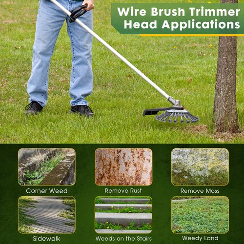 🔥Hot Seller🔥 COD！Lawn Mower Steel Wire 10-Inch Grass-Cutting Head, Rust Removal Wheel, Weeding Wheel, Weeding Head, Weeding Disc—Universal Parts for Grass Cutters