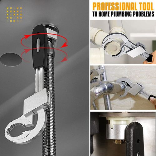 ⚡ Wide Jaw Plumbing Wrench – Stop Struggling With Tight Pipes & Leaky Sinks, Grip Big Nuts & Faucets Easily at Home or Bathroom