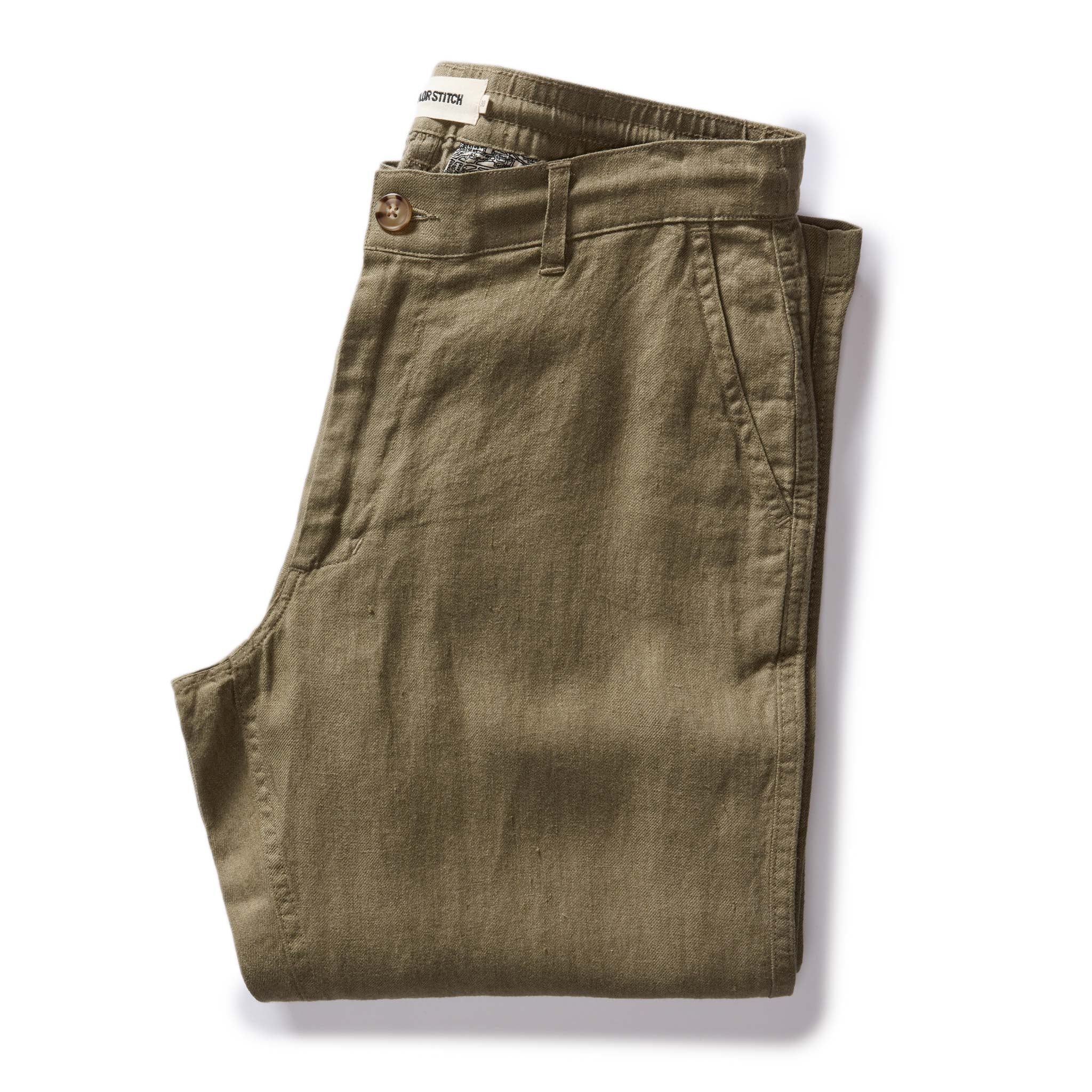 Arnrv Easy Pant in Olive Linen