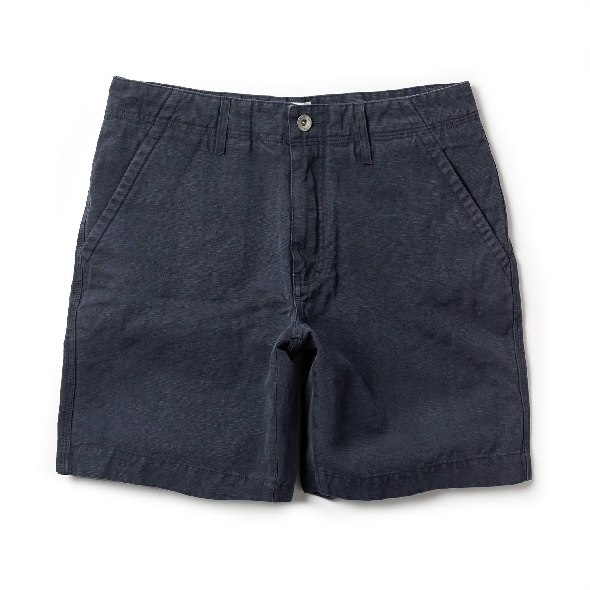 Arnrv Morse Short in Navy Slub Linen