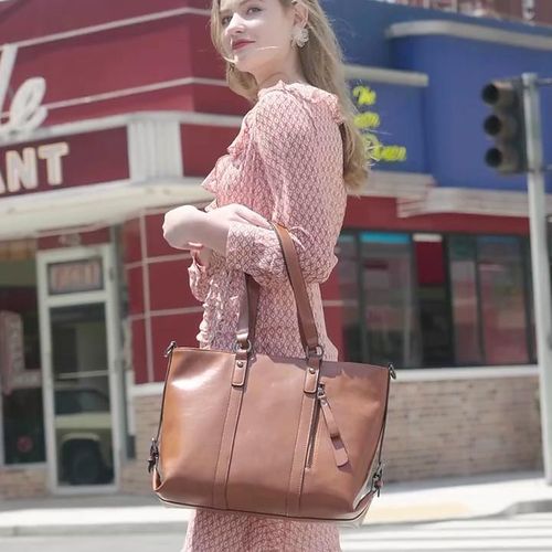 Women's Handbag Crossbody Bag Tote PU Leather Outdoor Office Shopping Zipper Large Capacity Solid Color