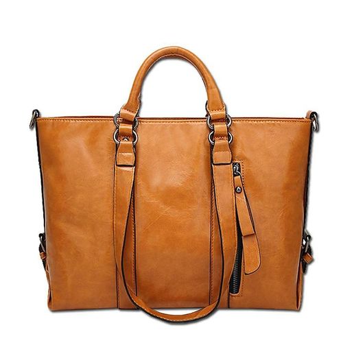 Women's Handbag Crossbody Bag Tote PU Leather Outdoor Office Shopping Zipper Large Capacity Solid Color
