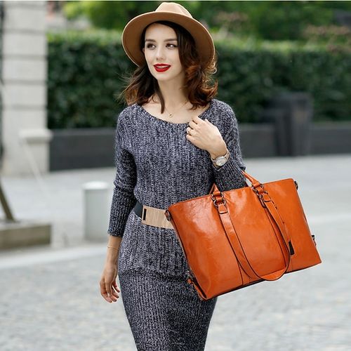 Women's Handbag Crossbody Bag Tote PU Leather Outdoor Office Shopping Zipper Large Capacity Solid Color