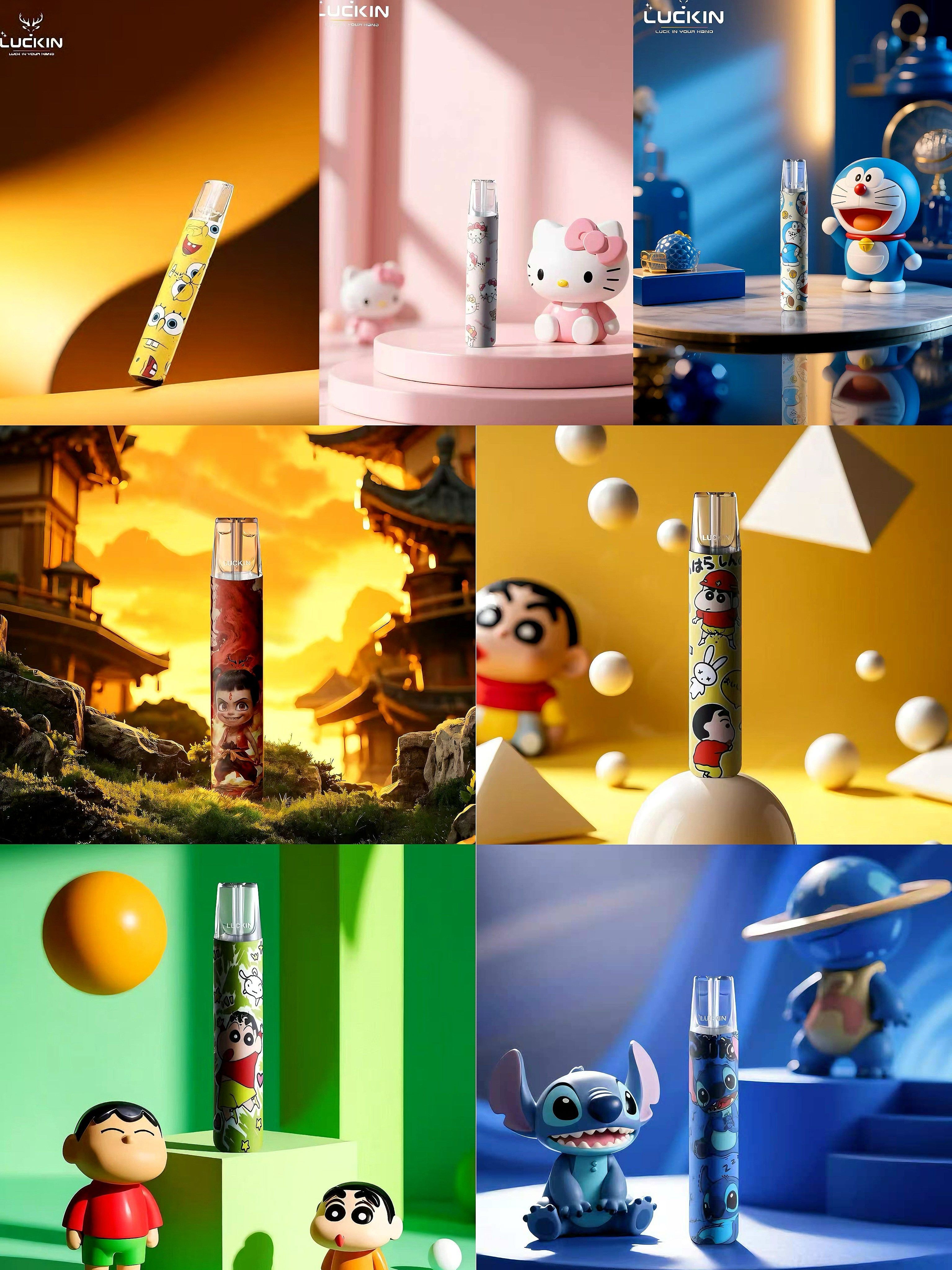 幸運LUCKIN 主機 限量版卡通煙桿 適配一代煙彈-ILIA糖果雲煙館