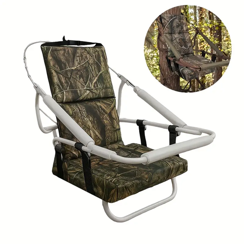 Ultra-Comfort Adjustable Tree Stand Seat Cushion - Camo, Lightweight & Easy to Install for Hunting and Fishing