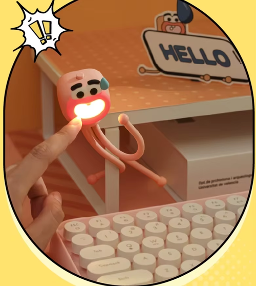 Modern Portable AAA Battery Powered Octopus Tentacle LED Nightlight Mini Size Warm White Emitting for Bedroom