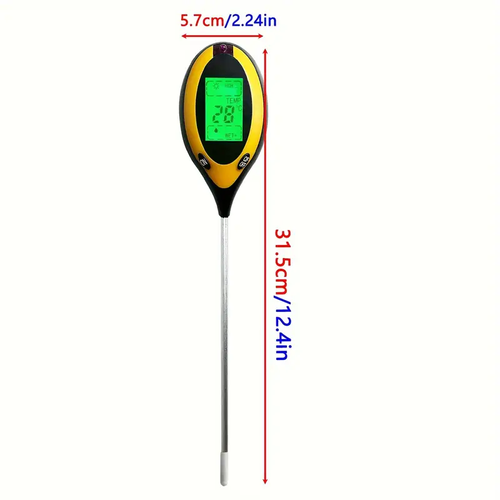 Digital 4-in-1 Soil Test Meter, large LCD screen, probe accurately quick measure