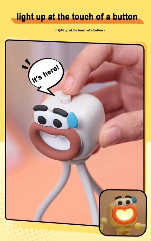 Modern Portable AAA Battery Powered Octopus Tentacle LED Nightlight Mini Size Warm White Emitting for Bedroom