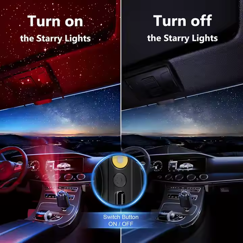 Luxury Retractable Car Charger with Aromatherapy and Starlight USB C Adapter Ambient Lighting Car Air Freshener