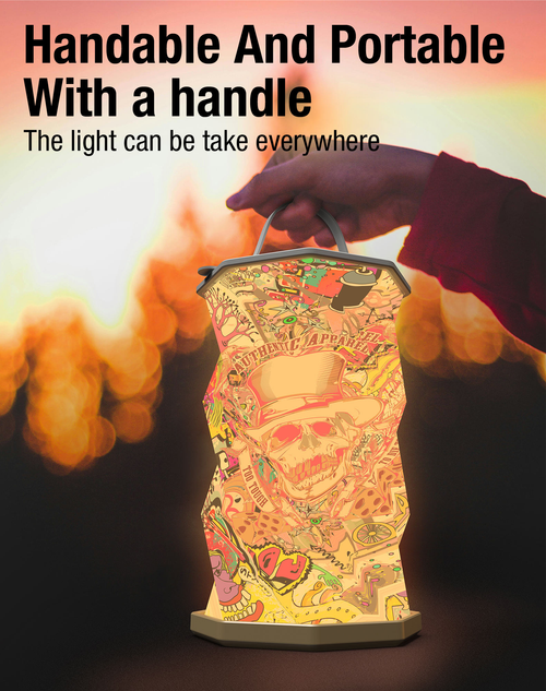 Novel Portable Folding Night Light Lamp E26 for Company Promotions Table Hand Lantern Company Promotional Gifts